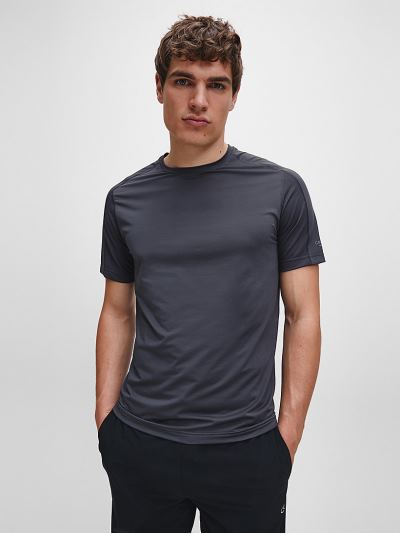 Calvin Klein Ruhák HU253105 | Calvin Klein Mesh Panel Férfi Póló Sötét Szürke